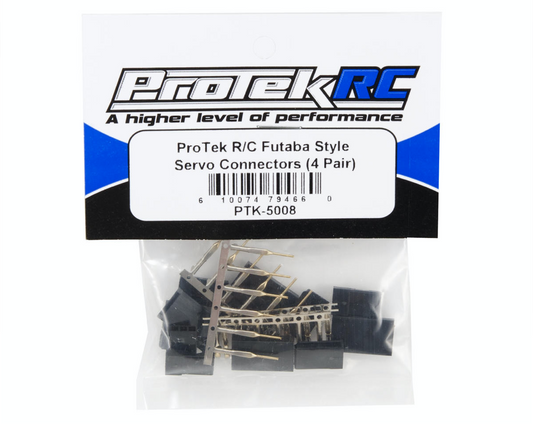 ProTek RC Futaba Style Servo Connectors (4 Pair) PTK-5008