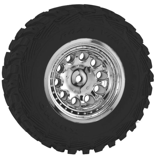 RPM Front Revolver Wheels, Chrome(2): Slash 2WD