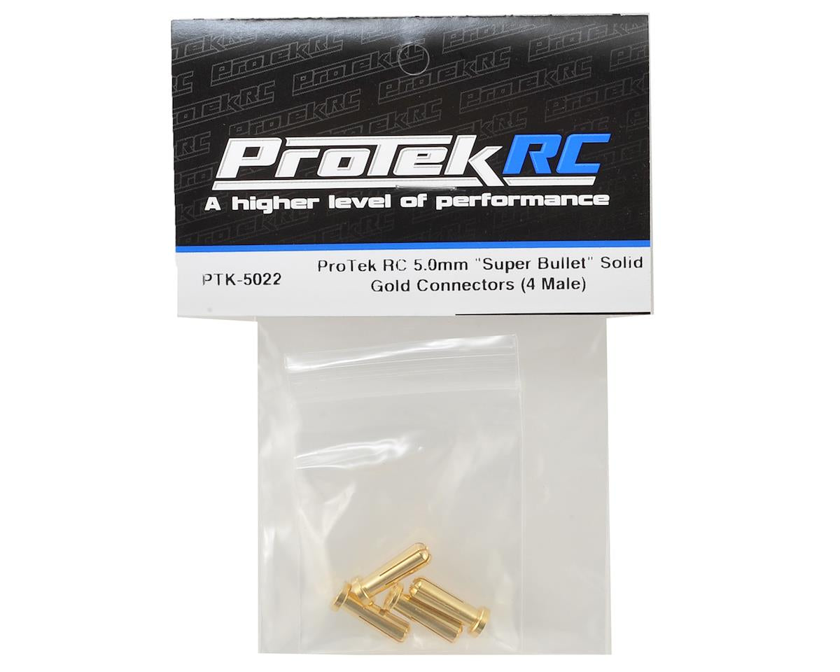 5.0mm "Super Bullet" Solid Gold Connectors (4 male) PTK-5022