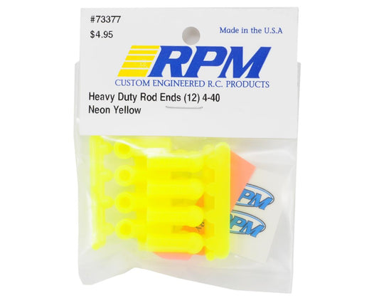 RPM Heavy Duty 4-40 Rod Ends (Yellow) (12), RPM-73377