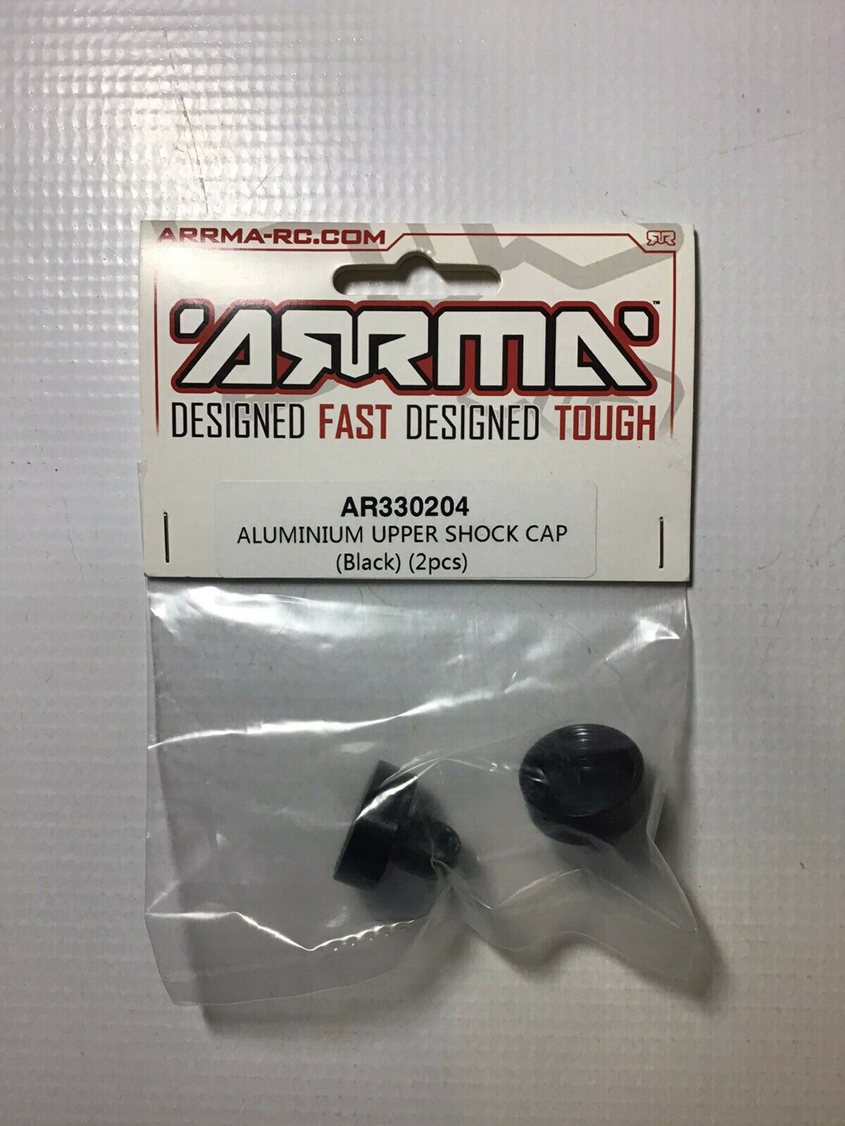Arrma 330204 Aluminum Upper Shock Caps Black (bx35)
